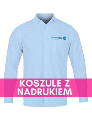 Koszule z nadrukiem lub haftem logo firmy